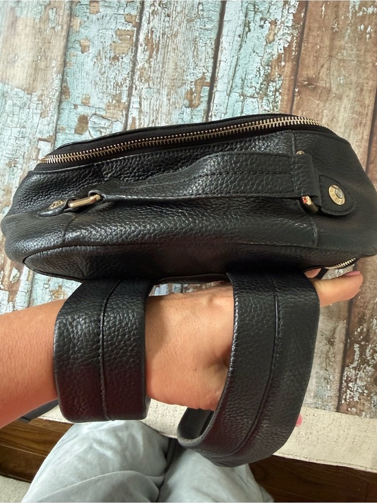 Henri Bendel Black Soft Pebbled Leather Backpack with Gold Hardware #Luxury main image 13